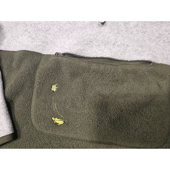 Vintage Mickey Mouse Disney Fleece Pullover 1/4 Zip Pocket Mens Large Embroidery - Picture 2 of 7